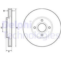 Disc frana Fata DR-ST FORD ECOSPORT 1.0-1.5-1.5D 10.13- - TRW-DF6898