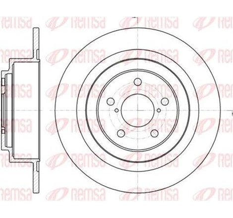 Disc frana Spate DR-ST SUBARU FORESTER. LEGACY III. LEGACY IV. OUTBACK 2.0-2.5-3.0 06.98-09.09 - TRW-DF7329