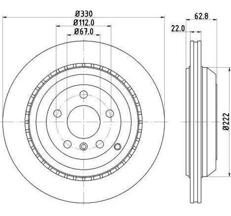 Disc frana Spate DR-ST MERCEDES GL X164. M W164. R W251. V251 3.0-5.5 02.05-12.14 - TRW-DF7352