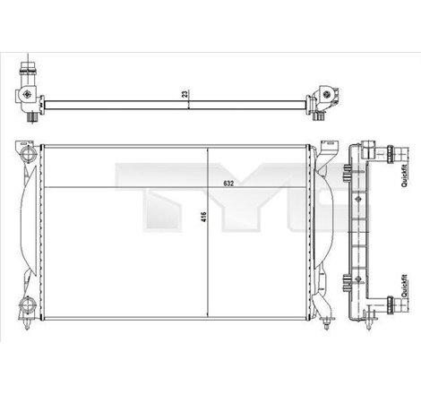 Radiator, racire motor - TYC-702-0012-R