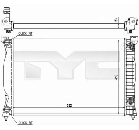 Radiator, racire motor - TYC-702-0014-R