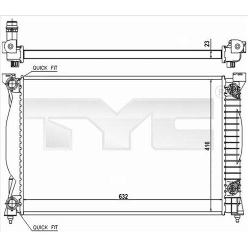Radiator, racire motor - TYC-702-0014-R