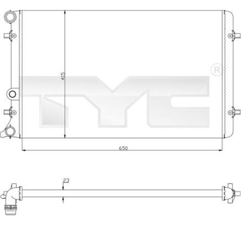 Radiator, racire motor - TYC-702-0033