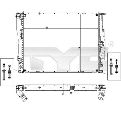 Radiator, racire motor - TYC-703-0004