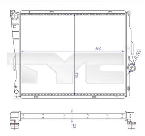 Radiator, racire motor - TYC-703-0006-R