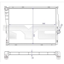 Radiator, racire motor - TYC-703-0006-R