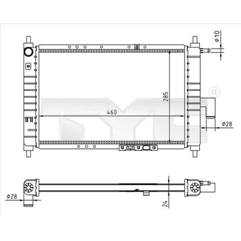 Radiator, racire motor - TYC-706-0023-R