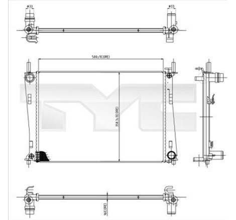 Radiator, racire motor - TYC-710-0031