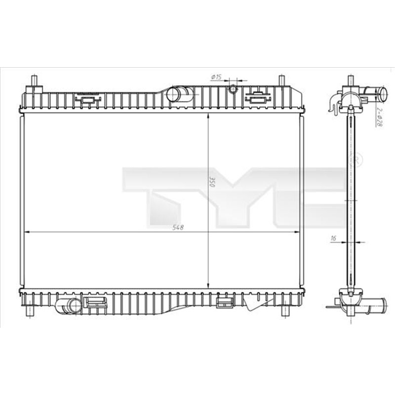 Radiator, racire motor - TYC-710-0058
