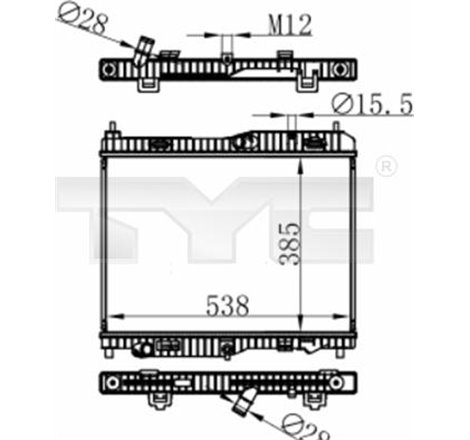 Radiator, racire motor - TYC-710-0059