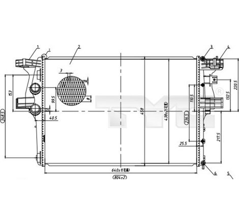 Radiator, racire motor - TYC-715-0005