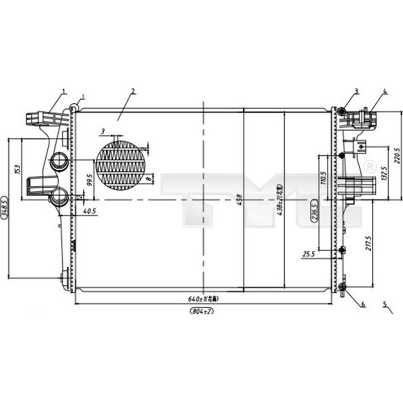 Radiator, racire motor - TYC-715-0005