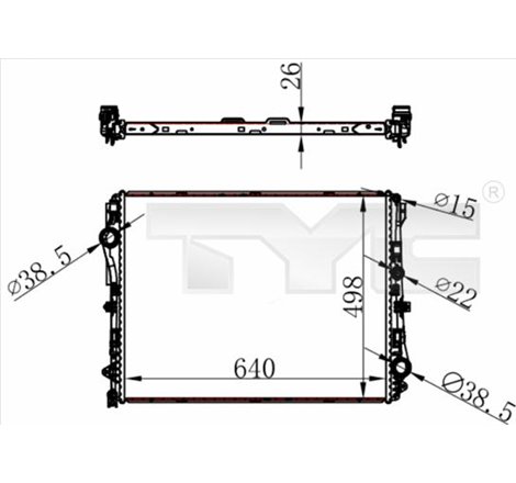 Radiator, racire motor - TYC-721-0022