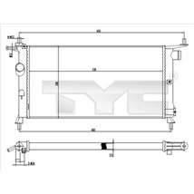 Radiator, racire motor - TYC-725-0020