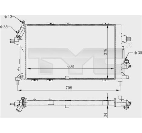 Radiator, racire motor - TYC-725-0028-R