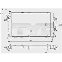 Radiator, racire motor - TYC-725-0028-R