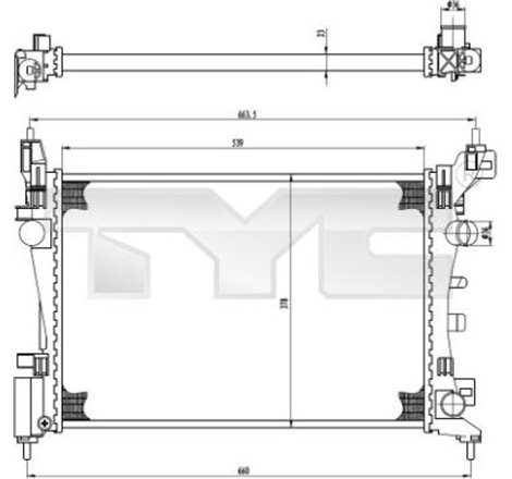 Radiator, racire motor - TYC-725-0035