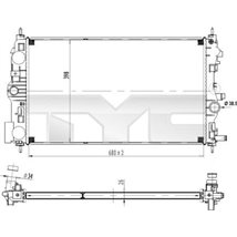 Radiator, racire motor - TYC-725-0037