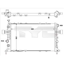 Radiator, racire motor - TYC-725-0040-R
