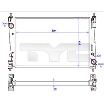 Radiator, racire motor - TYC-725-0042-R