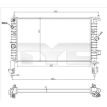 Radiator, racire motor - TYC-725-0048-R