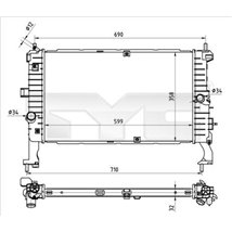 Radiator, racire motor - TYC-725-0049