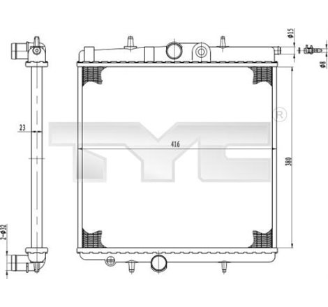 Radiator, racire motor - TYC-726-0017-R