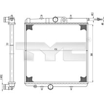 Radiator, racire motor - TYC-726-0017-R