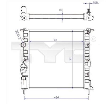 Radiator, racire motor - TYC-728-0013-R