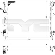 Radiator, racire motor - TYC-728-0053