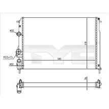 Radiator, racire motor - TYC-728-0055-R