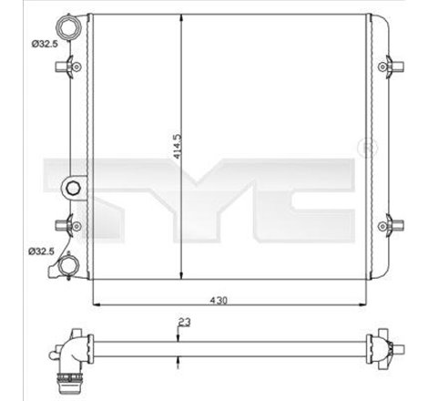 Radiator, racire motor - TYC-737-0010
