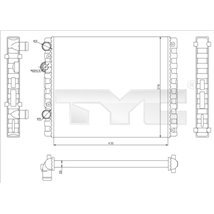 Radiator, racire motor - TYC-737-0040
