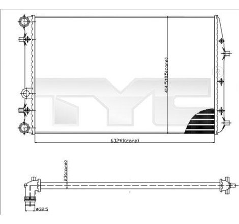 Radiator, racire motor - TYC-737-0041