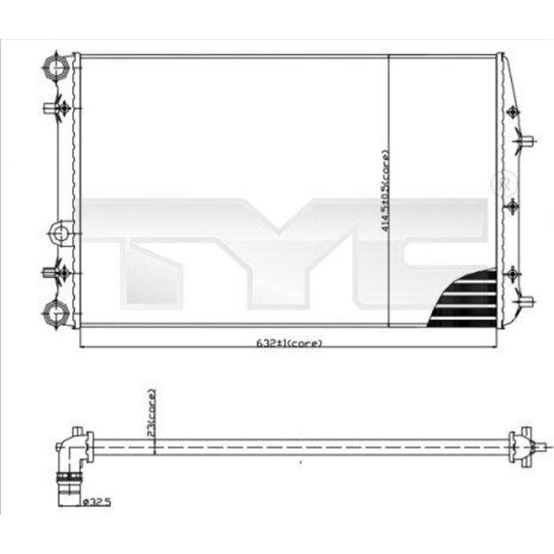 Radiator, racire motor - TYC-737-0041