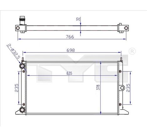 Radiator, racire motor - TYC-737-0043-R
