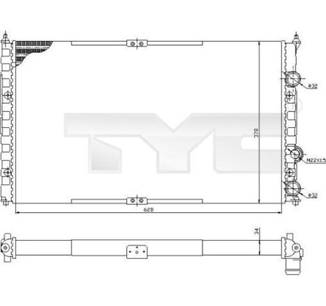 Radiator, racire motor - TYC-737-0057