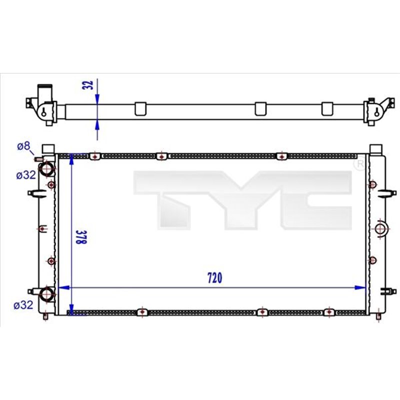 Radiator, racire motor - TYC-737-0059-R