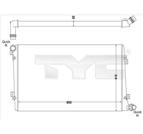 Radiator, racire motor - TYC-737-0063-R
