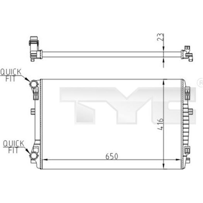 Radiator, racire motor - TYC-737-0071-R