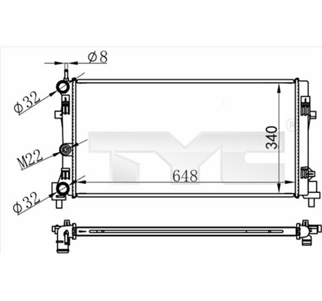 Radiator, racire motor - TYC-737-0074