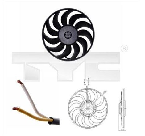 Ventilator, radiator - TYC-802-0051