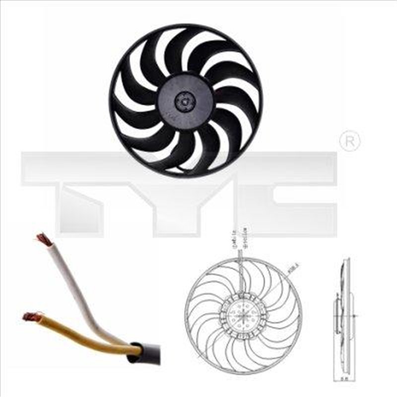 Ventilator, radiator - TYC-802-0051