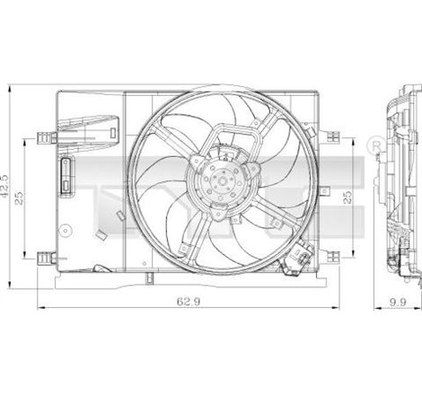 Ventilator, radiator - TYC-809-0018