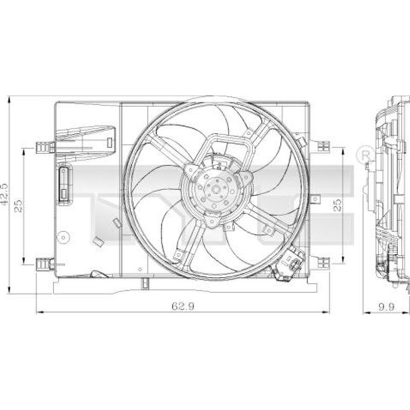 Ventilator, radiator - TYC-809-0018