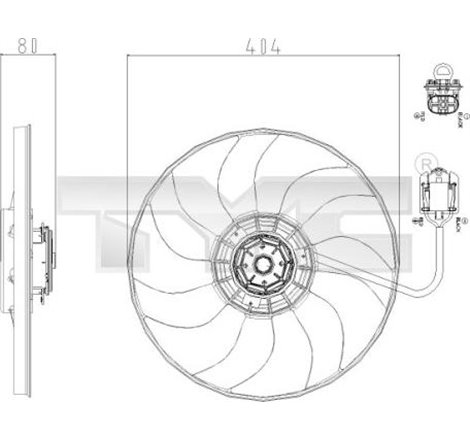 Ventilator, radiator - TYC-825-0019