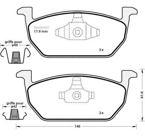 Set placute frana,frana disc - VAG-2Q0698151Q