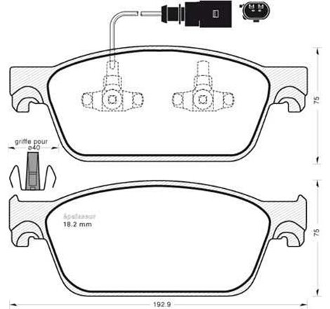 Set placute frana,frana disc - VAG-7E0698151D