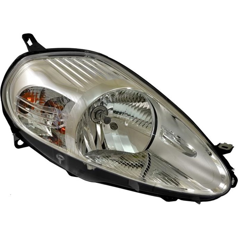 Lampa frontala Dreapta halogen. H4-W5W. electric. cu motor. culoare insert. argintiu. culoare semnalizator. transparent ABARTH G
