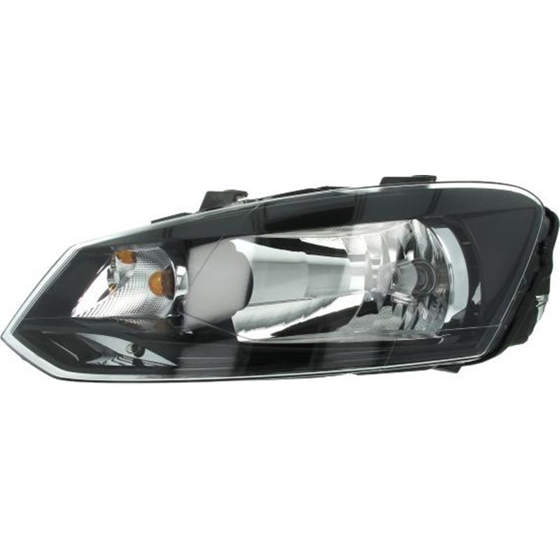 Lampa frontala Stanga halogen. H4-W5W. electric. cu motor. culoare semnalizator. transparent VW POLO. POLO IV. POLO V -05.14 - V